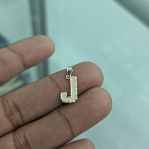 10kt Real Gold Initial J Pendant